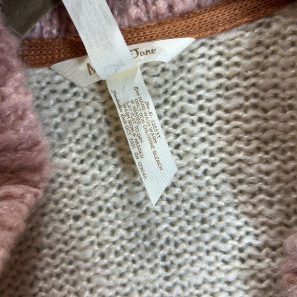 Matilda Jane Womens Jacie Ruffled Knit Cardigan Sweater L Wool Blend Boho Aztec - Picture 4 of 16